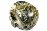 Realistic, Orange Calcite and Brecciated Matrix Skull #382188-3